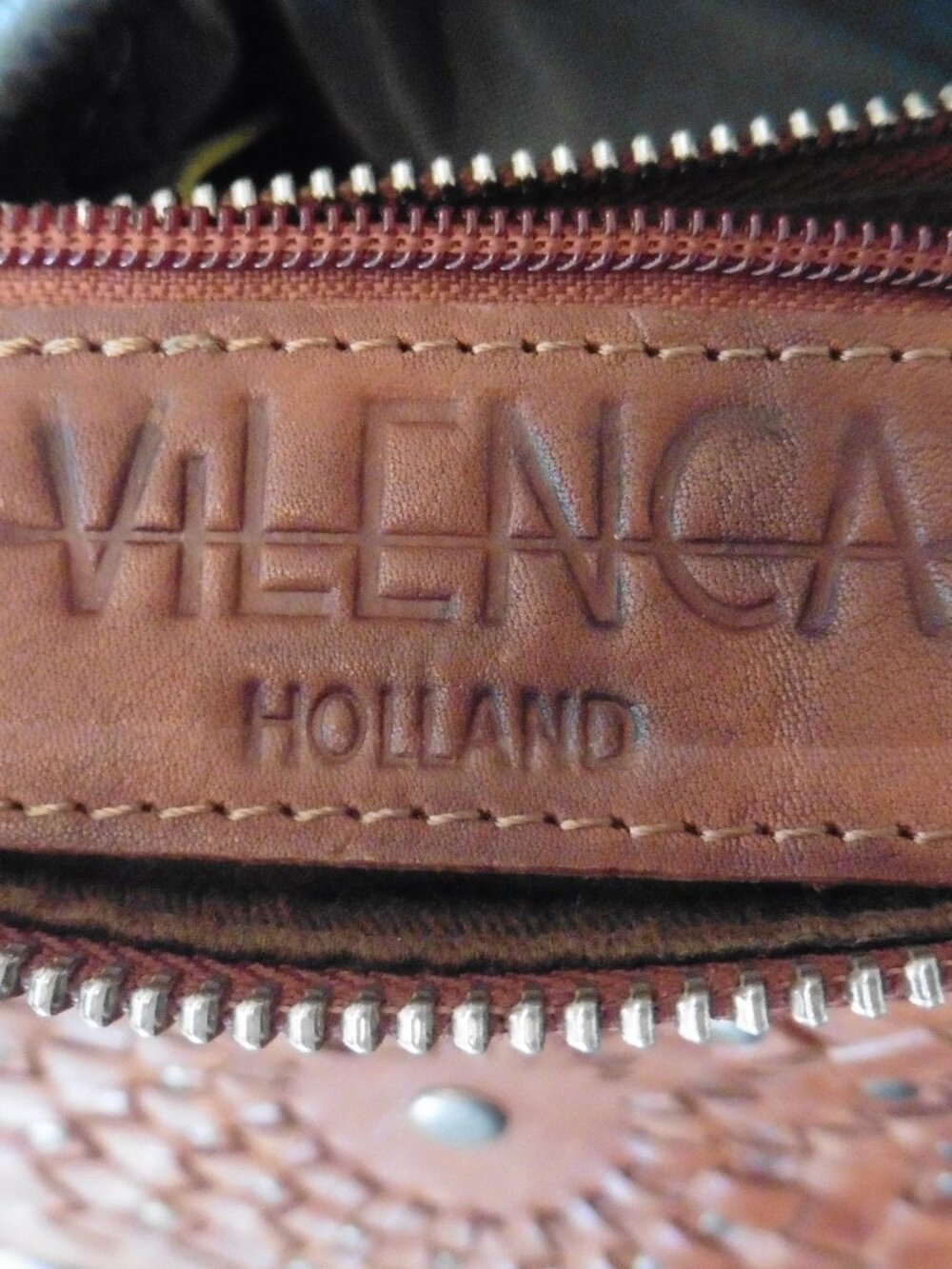 Woven Sunburst Leather Crossbody Bag - Brown - Picture 3 of 7